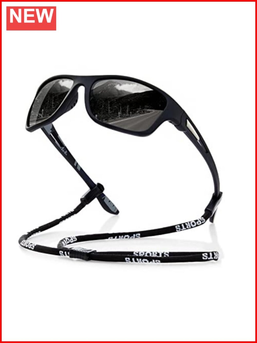 Polarized Sports Sunglasses UV400 Wrap Around for Driving Fishing Cycling